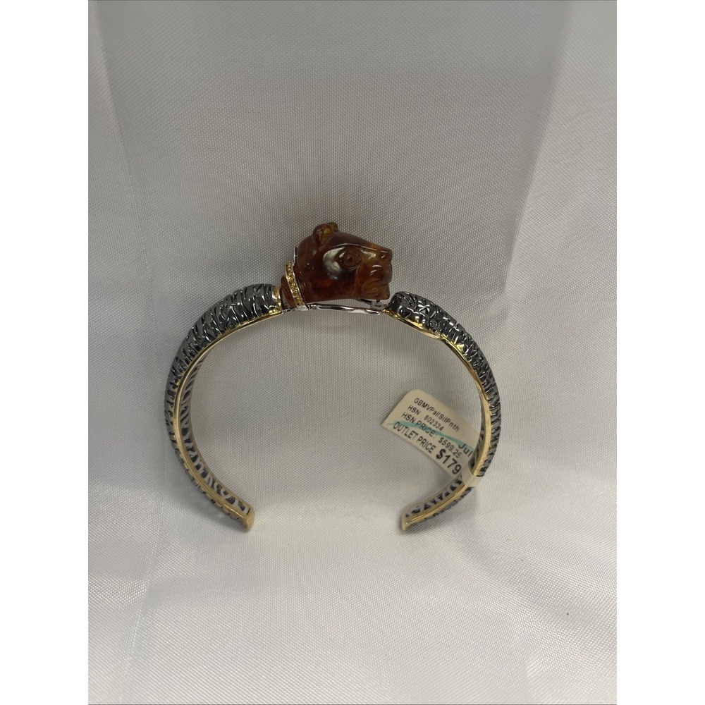 HSN 802334 Amber Panther Bangle Bracelet